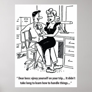 Poster Escritório Humor, Homem e Mulher Bonito