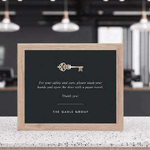 Poster Escritório imobiliário ou lavagem de casas de banh