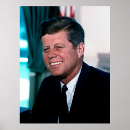 Poster Escritório Oval Retrato Presidente John F. Kennedy