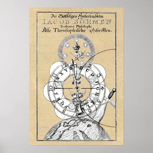 Poster Escritos Teóricos de Jacob Boehme (Frente)