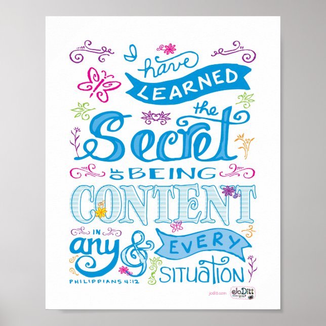 Poster Escritura de Bíblia Versa, Curta, com Mão, Cor-de- (Frente)