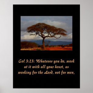 Póster Escritura de Cristianismo Col. 3:23