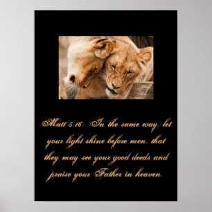 Poster Escritura de Cristianismo Matt 5:16