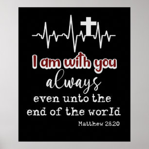 Poster Escritura de KJV Inspiracional Estou sempre consig