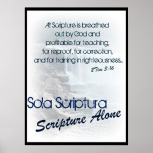 Póster Escritura de Sola Scriptura/apenas