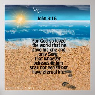 Poster Escritura do John 3:16