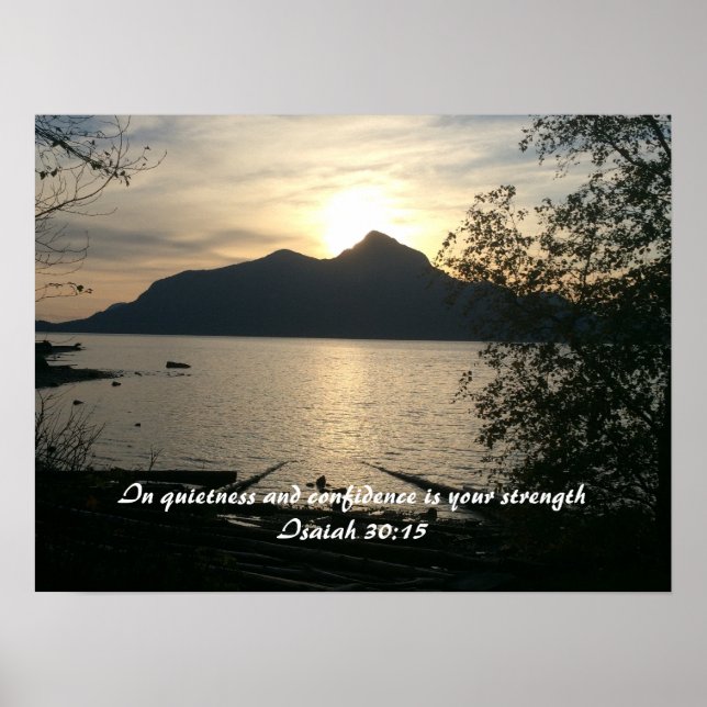 Póster Escritura do Pôr do Sol sobre a Quietude (Frente)