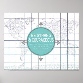 Póster Escritura Inspiracional Map Minimalista