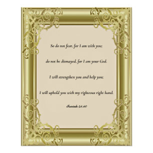 Póster Escritura, Isaiah 41:10