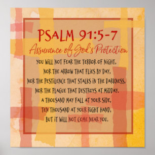 Poster Escritura PSALM 91:5-7