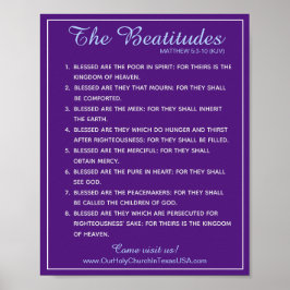 Poster Escritura Santa Mateus 5:3 a 5:10 Beatitudes