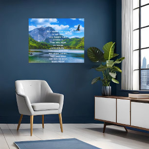 Poster Escritura Soar em Asas Como Águia Isaiah