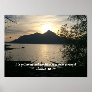 Póster Escritura Sunset sobre Silêncio