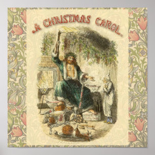Poster Escrooge Fantasma do Natal Presente Vitoriano
