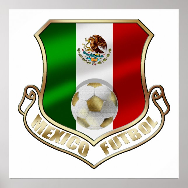 Póster Escudo do emblema do crachá mexicano (Frente)