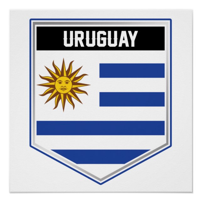 Póster Escudo do Sinalizador Uruguai (Frente)