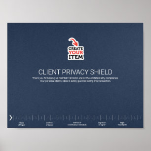 Poster Escudo Protetor de Privacidade de Notário Direito 