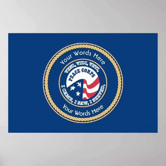 Poster Escudo Universal do Peace Corps (Frente)