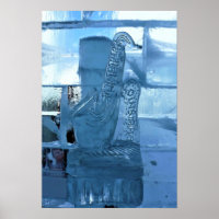 Escultura de gelo saxofone, Quebec, Canadá