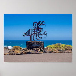 Poster Escultura de Lagosta de César Manrique, Jameos del