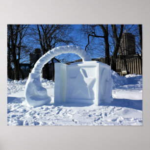 Poster Escultura de neve, Quebec, Canadá