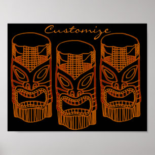 Poster Escultura Dourado Thunder_Cove de Tiki