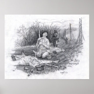 Poster Escultura em mármore branco