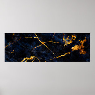 Poster Escuridão azul, mármore italiano sla