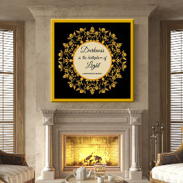 Poster Escuridão é o lugar de nascimento da Arte Luz-Bres