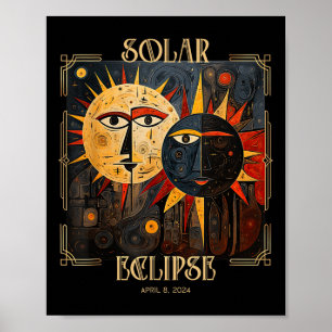 Poster Escuridão Meu Antigo Amigo Cat Solar Eclipse Abril