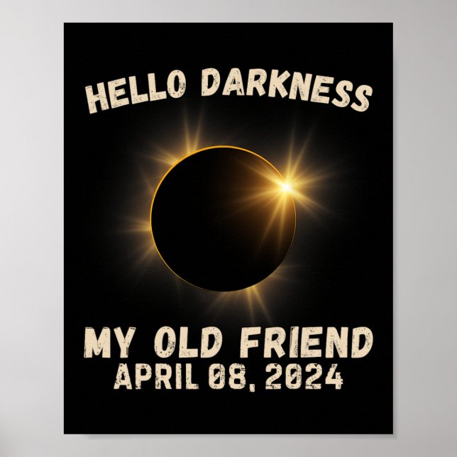 Poster Escuridão Meu Velho Amigo Eclipse Solar Eclipse 4. (Frente)