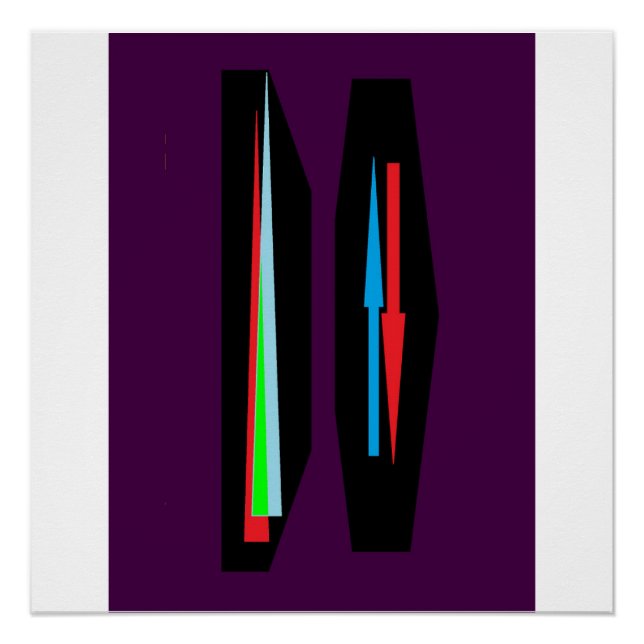 Póster Escuro escuro misterioso design de arte roxa moder (Frente)