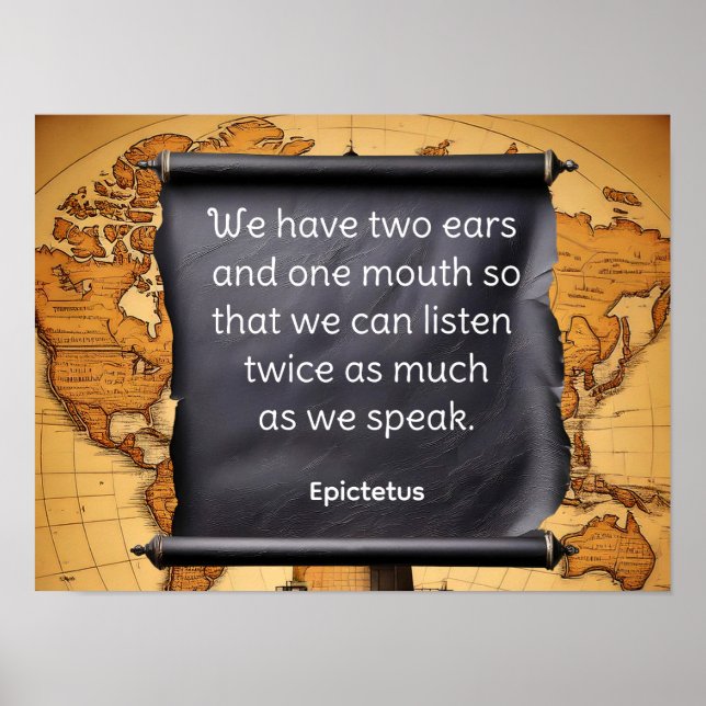 Poster ESCUTE MAIS FALAR MENOS (Matte) (Frente)