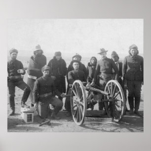 Póster Escuteiros de Lakota e soldados brancos levantados