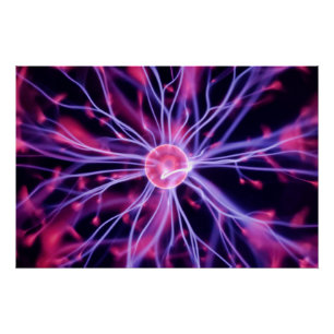 Póster Esfera de plasma em rugosidade