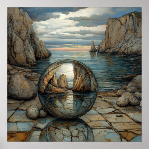 Poster Esfera surreal