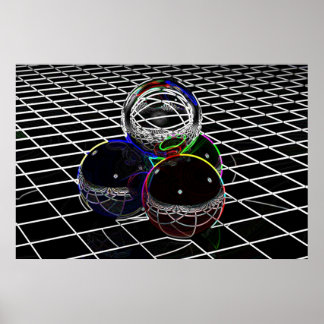 Póster Esferas de Neon