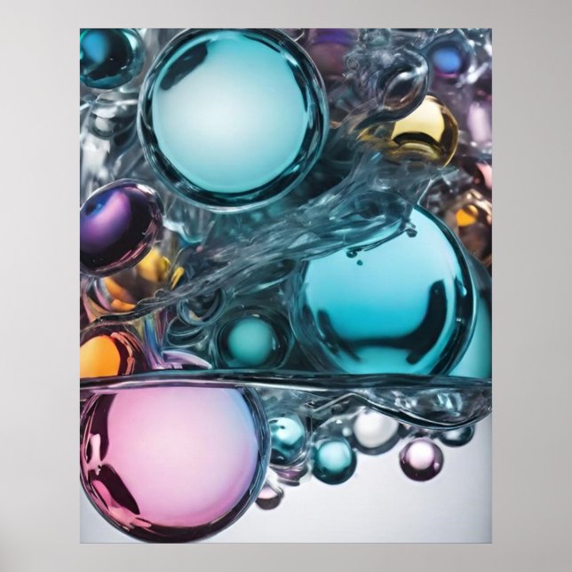 Poster Esferas Refletivas Interligadas (Frente)