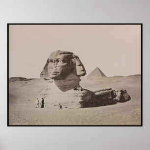 Poster Esfinge de Giza Necropolis antes do Excelente 1887