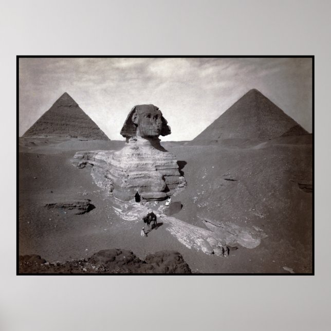Poster Esfinge excelente de Giza Necropolis e Pirâmides (Frente)