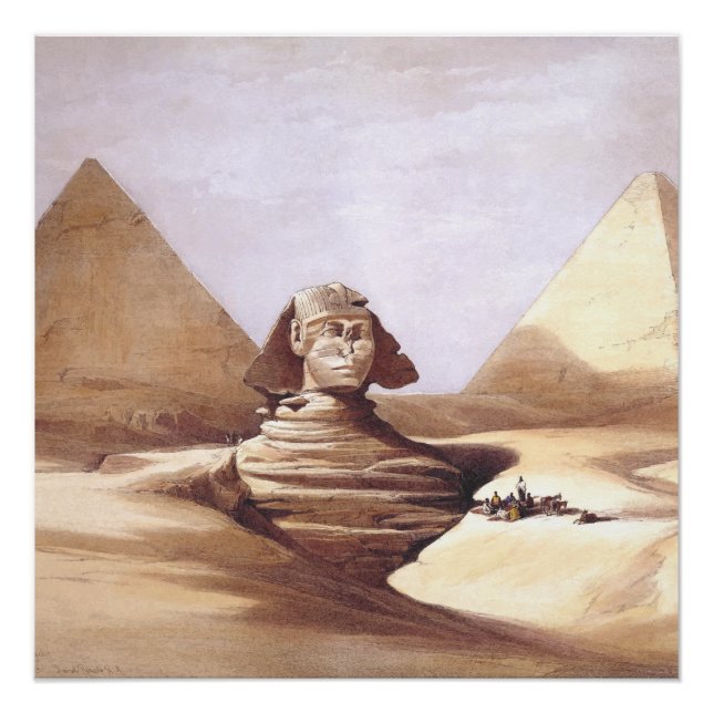 Póster Esfinge Excelente, Pirâmides de Giza (Frente)
