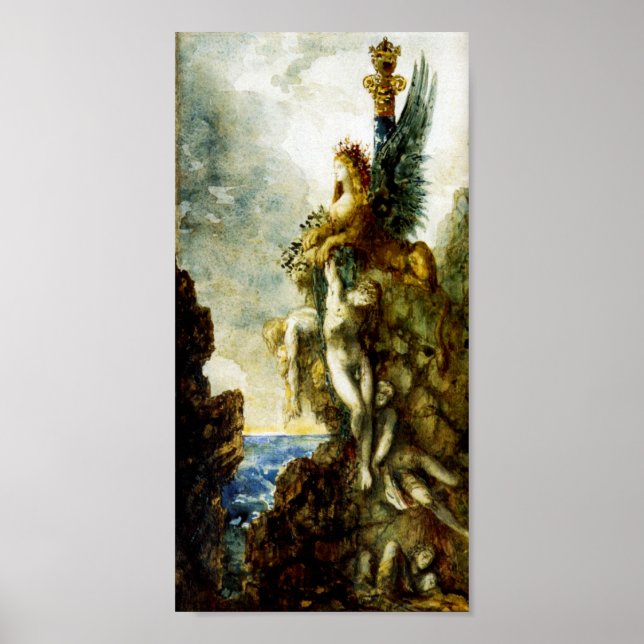 Póster Esfinge vitorioso de Gustave Moreau (Frente)