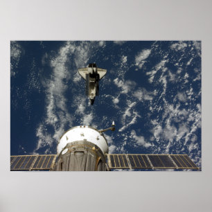 Póster Esforço do vaivém espacial e uma nave espacial d