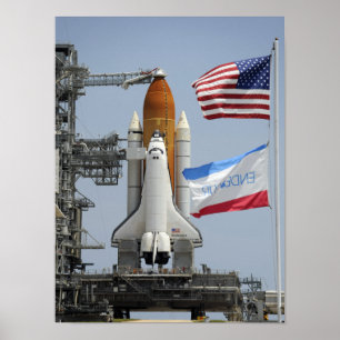 Poster Esforço do vaivém espacial na plataforma de