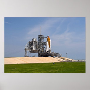 Póster Esforço do vaivém espacial na plataforma de