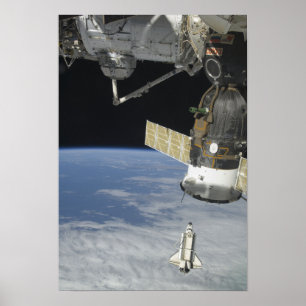 Póster Esforço do vaivém espacial, uma nave espacial de