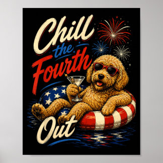 Poster Esfrie O Quarto Fora Divertido Amante Do Cão Golde