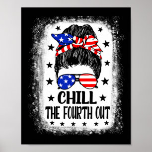 Poster Esfrie O Quarto Fora Divertido Patriótico 4 De Jul