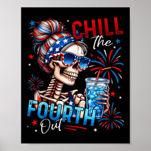 Poster Esfrie o Quarto Fora Piada Esqueleto Retro 4 de Ju