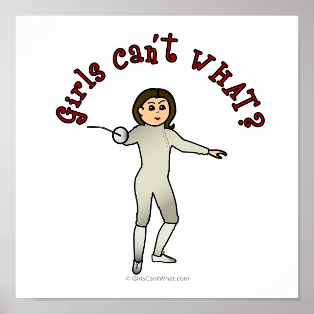 Póster Esgrima das mulheres leves (Frente)